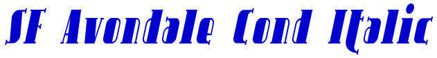 SF Avondale Cond Italic Schriftart